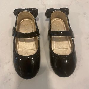 Pandaninja patent leather black girls dress shoes size 9